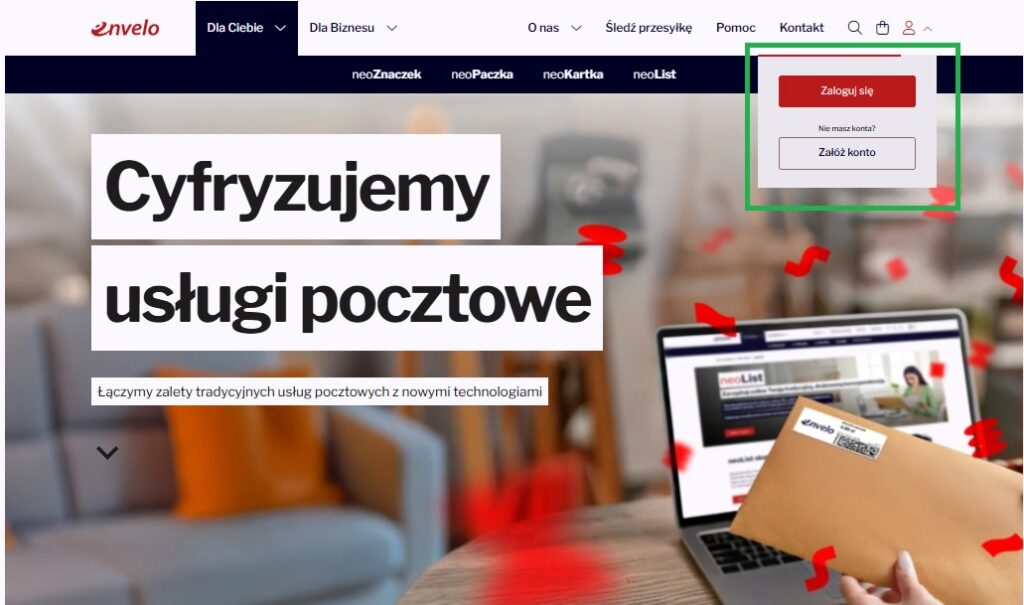 Jak się zalogować - menu główne zaloguj się