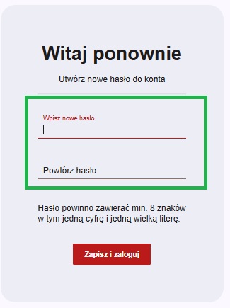 Jak się zalogować - nowe hasło